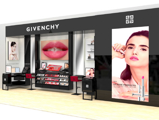 지방시뷰티가 롯데백화점 본점 1층에 오프라인 단독 매장을 오픈한다. 사진은 롯데백화점에 오픈할 지방시뷰티 매장 전경.  지방시 제공